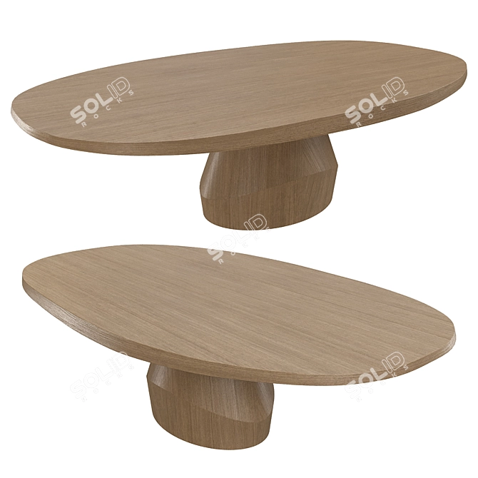 YAB Dining Table: Timeless Elegance 3D model image 1