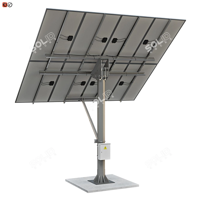 Solar Panel Tower, 8 Panels 3D model image 2