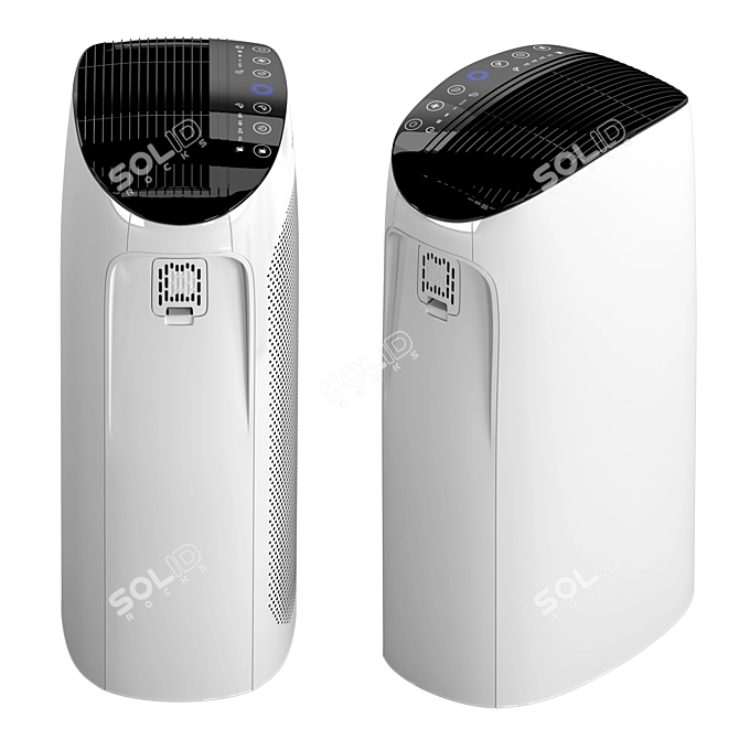 Compact Air Purifier: Clean Air Anywhere 3D model image 2