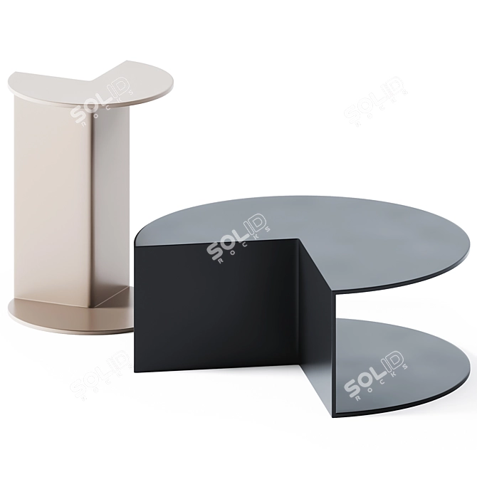 Playful Metal Coffee Tables - Pacman 3D model image 1