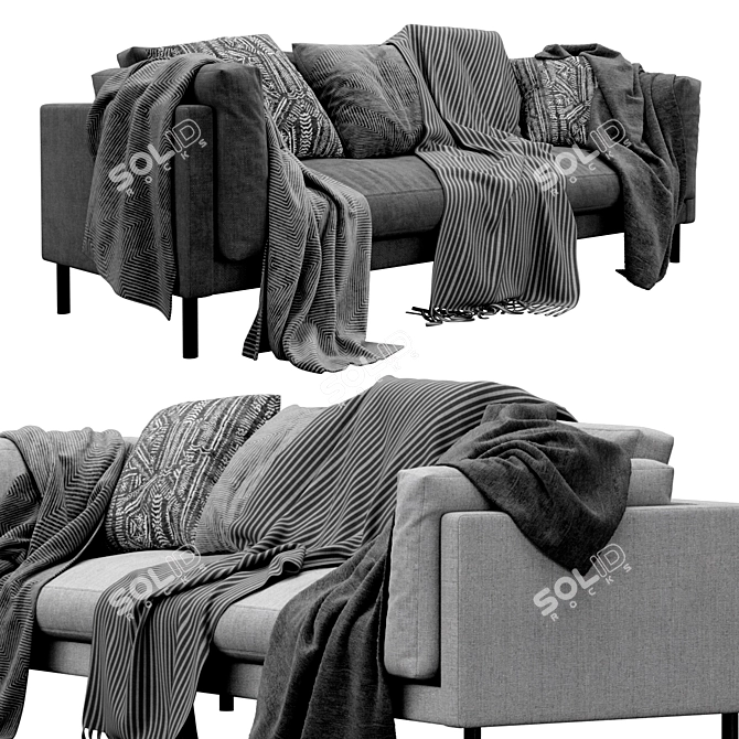Munich Fabric Sofa: Modern Elegance 3D model image 2