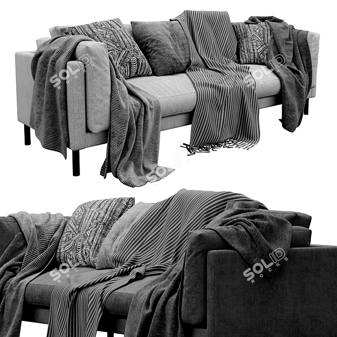 Munich Fabric Sofa: Modern Elegance 3D model image 3