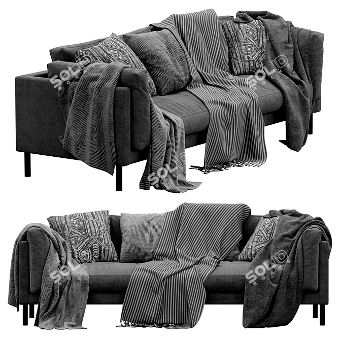 Munich Fabric Sofa: Modern Elegance 3D model image 4