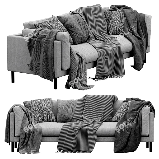 Munich Fabric Sofa: Modern Elegance 3D model image 5