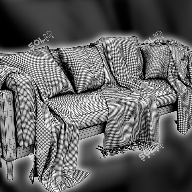 Munich Fabric Sofa: Modern Elegance 3D model image 6