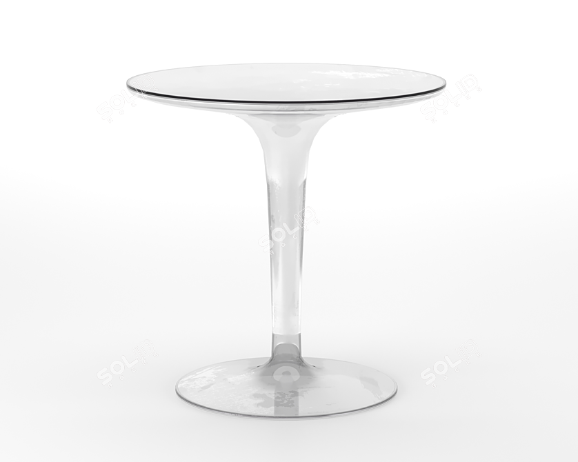 Transparent Tulip Coffee Table 3D model image 1