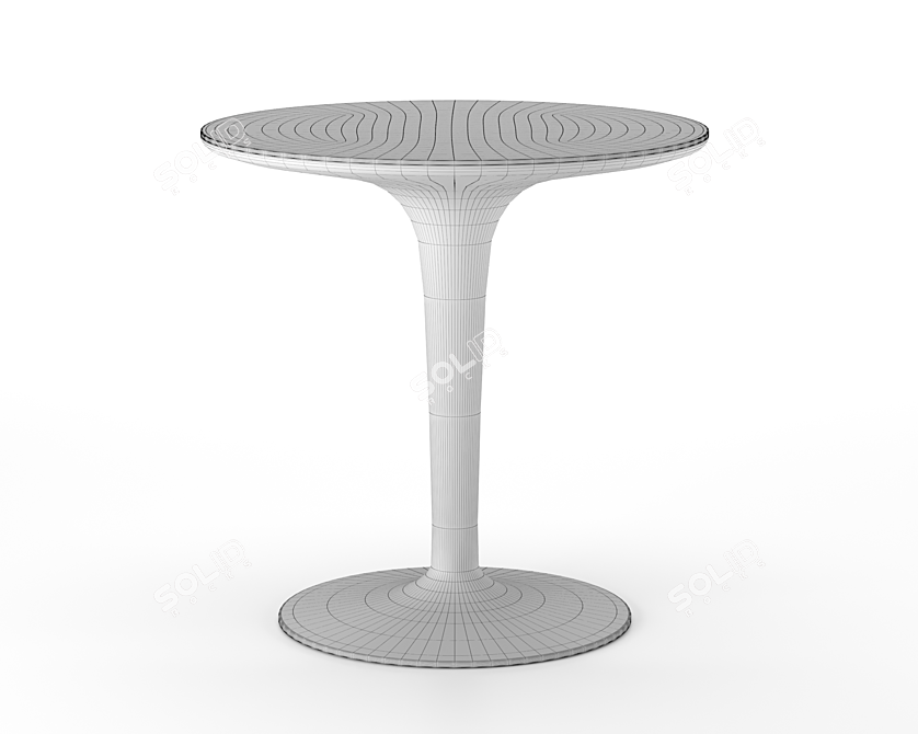 Transparent Tulip Coffee Table 3D model image 2