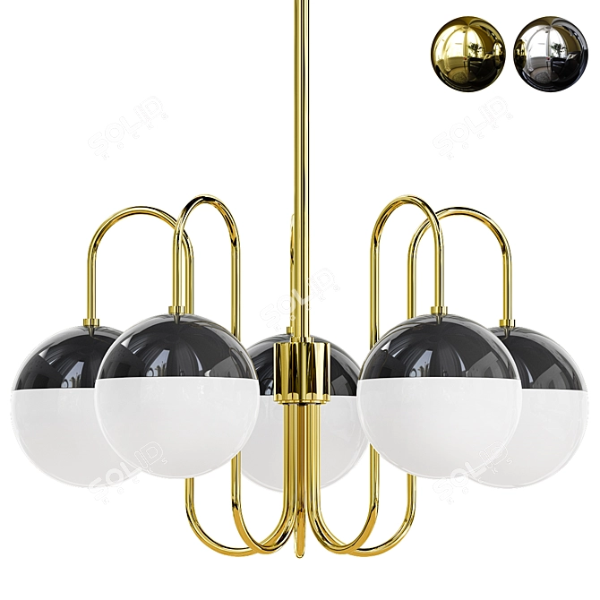 Elegant Mitzi Renee Chandelier 3D model image 1