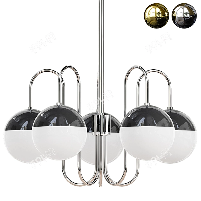 Elegant Mitzi Renee Chandelier 3D model image 2