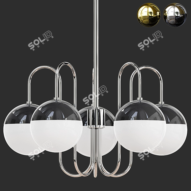 Elegant Mitzi Renee Chandelier 3D model image 4