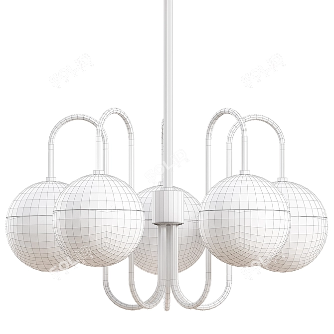 Elegant Mitzi Renee Chandelier 3D model image 5