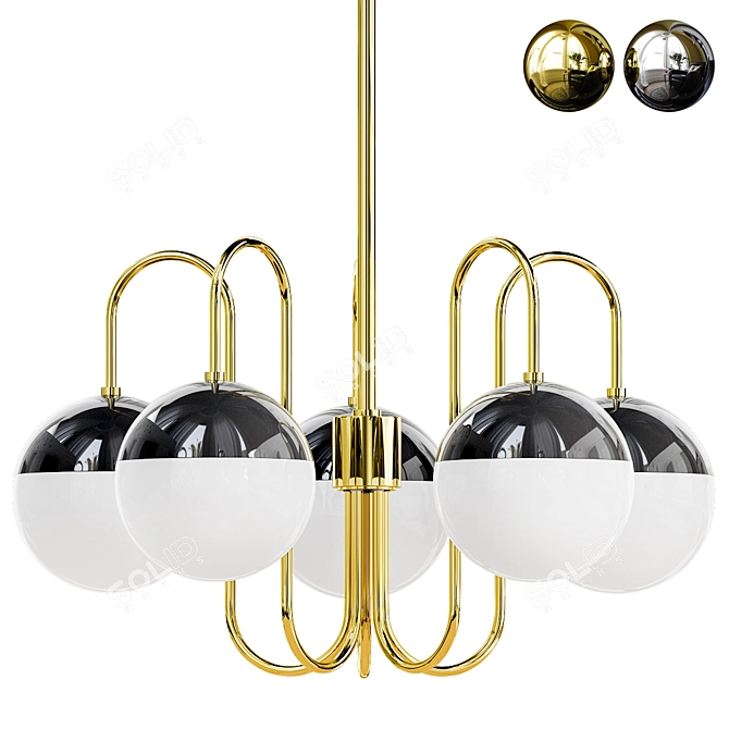 Elegant Mitzi Renee Chandelier 3D model image 6