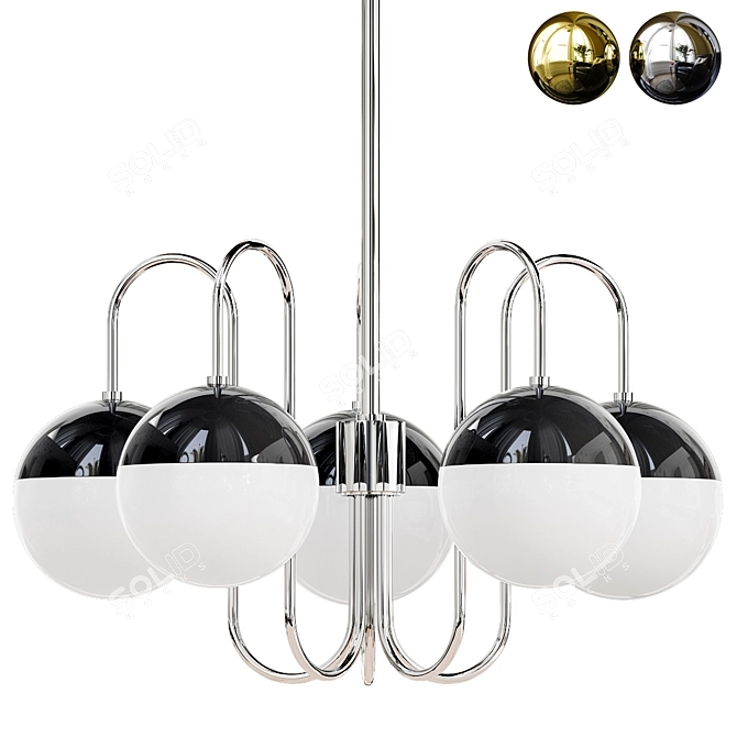 Elegant Mitzi Renee Chandelier 3D model image 7