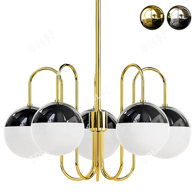 Elegant Mitzi Renee Chandelier 3D model image 9