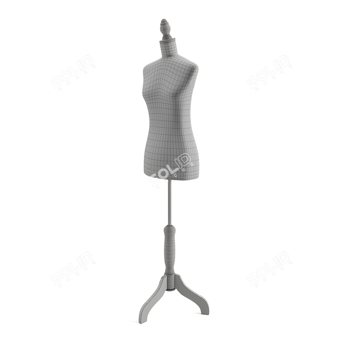 VidaXL Female Mannequin - Striped or Black, 156cm 3D model image 4