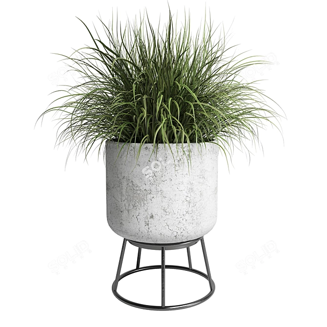 32-Piece Concrete Vase Outdoor Plant Collection 3D model image 2