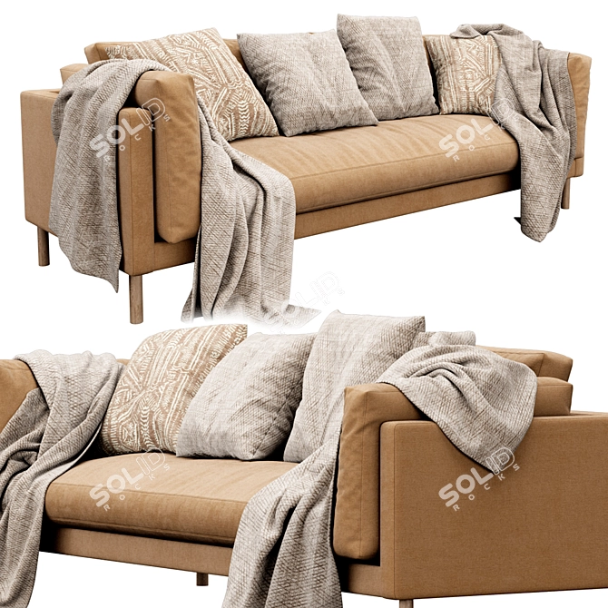 Swoon Munich 3-Seater Sofa 3D model image 3