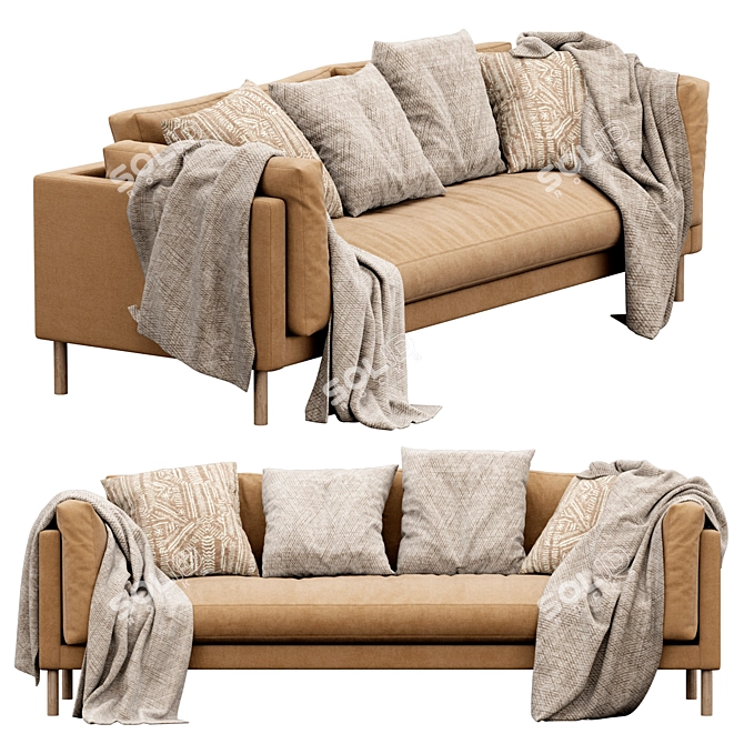 Swoon Munich 3-Seater Sofa 3D model image 5