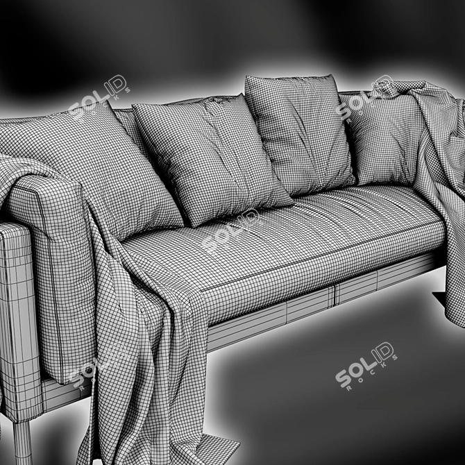 Swoon Munich 3-Seater Sofa 3D model image 6