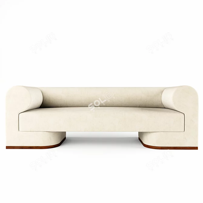 Elegant Dahlem Sofa: Perfect Blend of Comfort and Style 3D model image 1