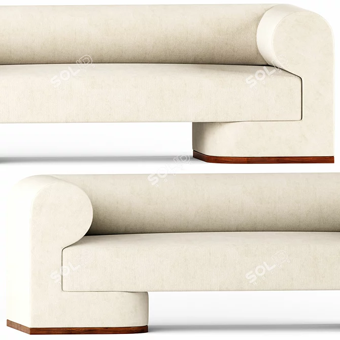 Elegant Dahlem Sofa: Perfect Blend of Comfort and Style 3D model image 2