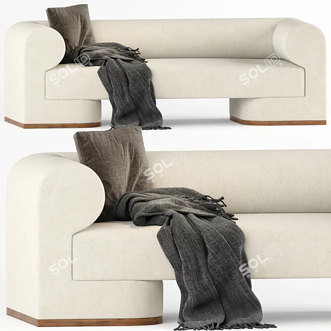 Elegant Dahlem Sofa: Perfect Blend of Comfort and Style 3D model image 5