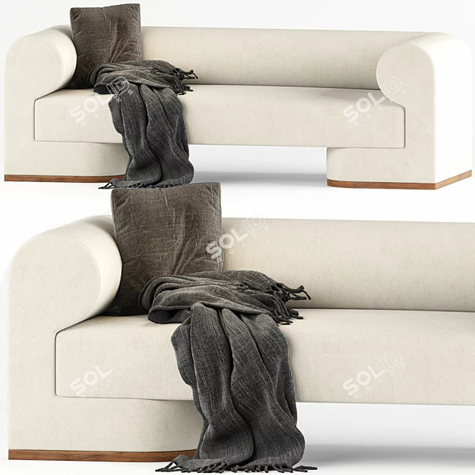 Elegant Dahlem Sofa: Perfect Blend of Comfort and Style 3D model image 6