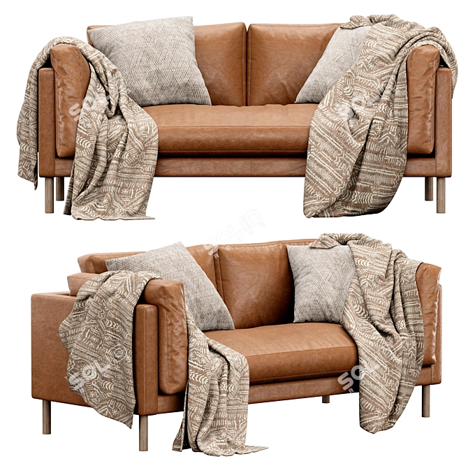 Munich Fabric Loveseat by Swoon 3D model image 2