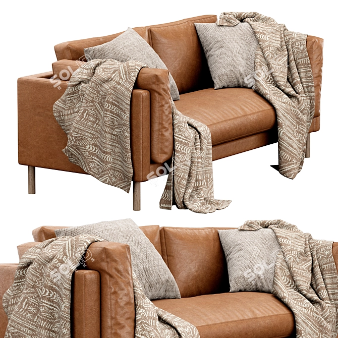 Munich Fabric Loveseat by Swoon 3D model image 4