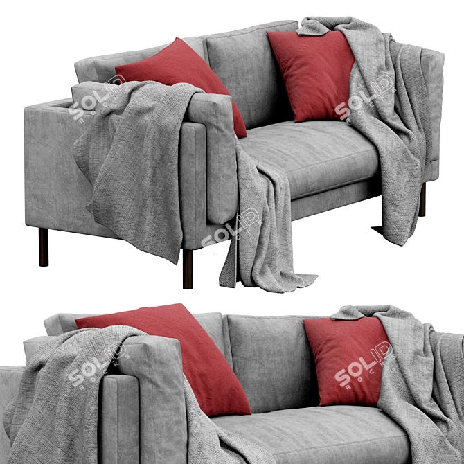 Munich Fabric Loveseat by Swoon 3D model image 5