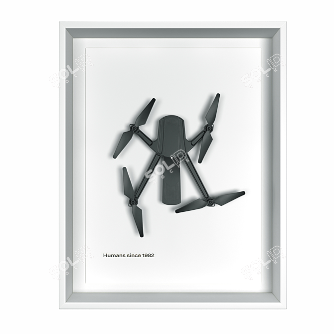 IKEA ART EVENT 2021 - White Drone Wall Decoration 3D model image 3
