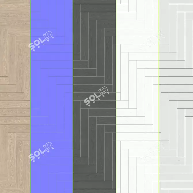 Almond Parquet Essence: Stunning Patterns & High-Quality Materials 3D model image 4