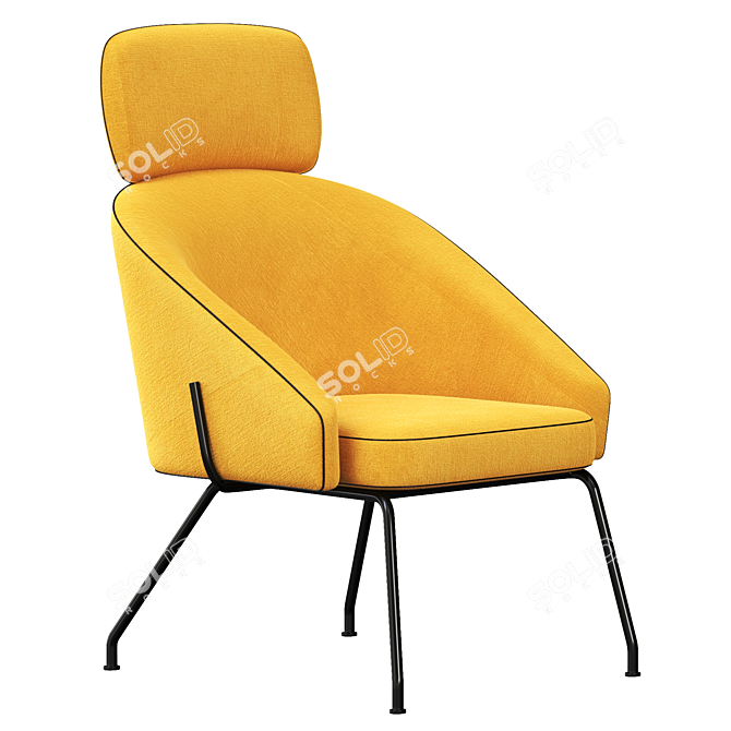 Sleek Bahia Armchair: Modern Design, Maximum Comfort 3D model image 1