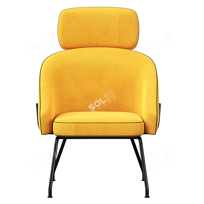 Sleek Bahia Armchair: Modern Design, Maximum Comfort 3D model image 2