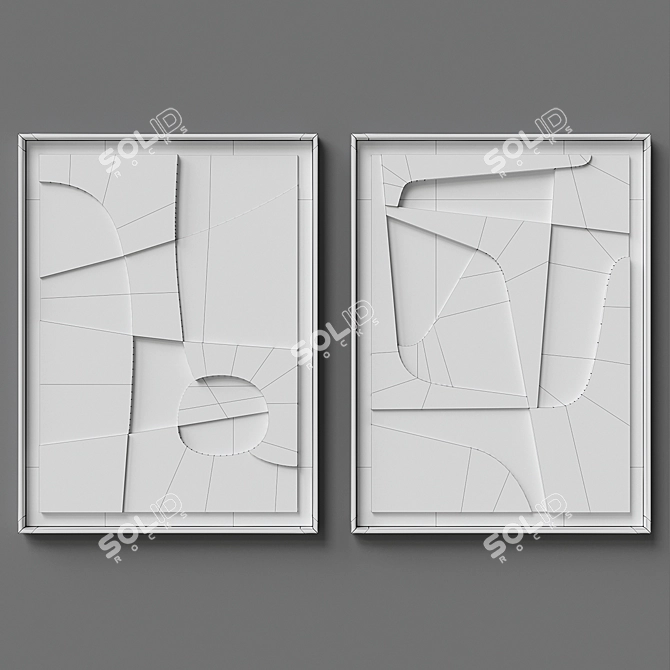 Scandinavian Relief Plateau Set 3D model image 6