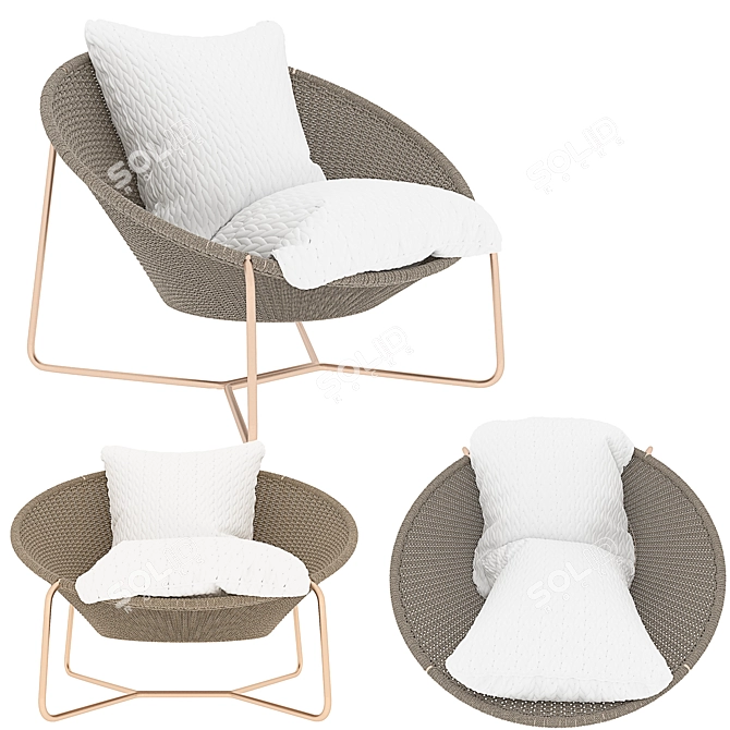 Outdoor Oasis Lounge Chair 3D model image 3