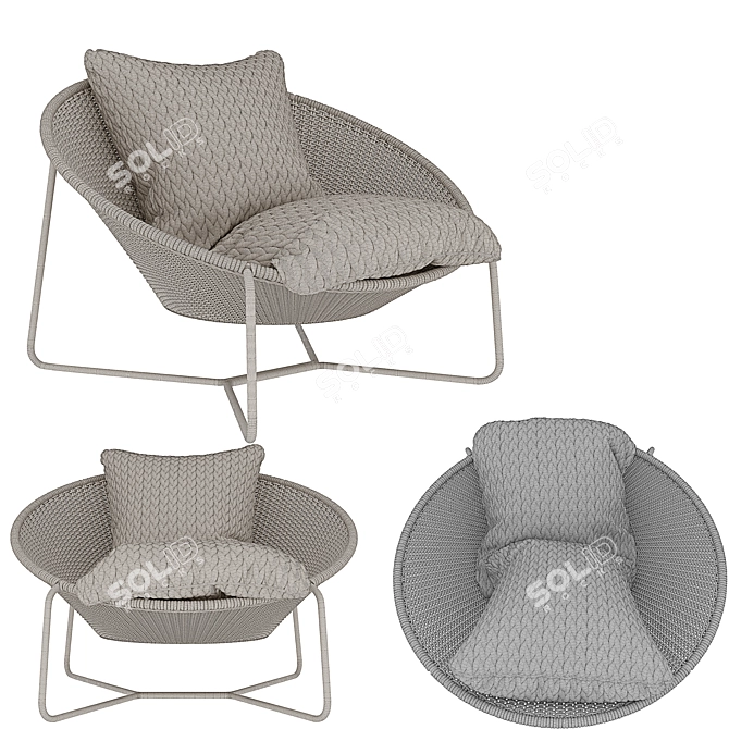 Outdoor Oasis Lounge Chair 3D model image 4