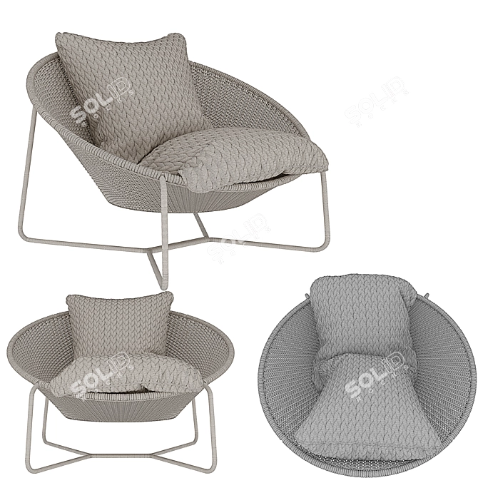 Outdoor Oasis Lounge Chair 3D model image 8