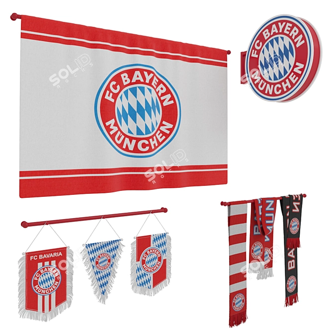 Bayern's Pride: Official Club Merch 3D model image 1