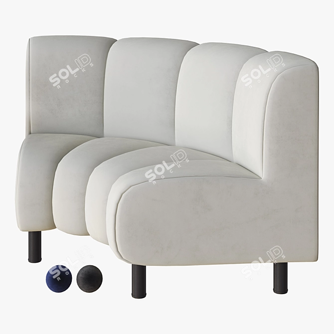 Elegant Hillman Sofa - Eichholtz 3D model image 1