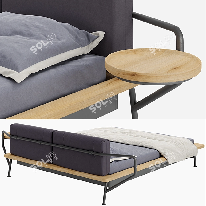 Nunc Kier King-Sized Bed 3D model image 3