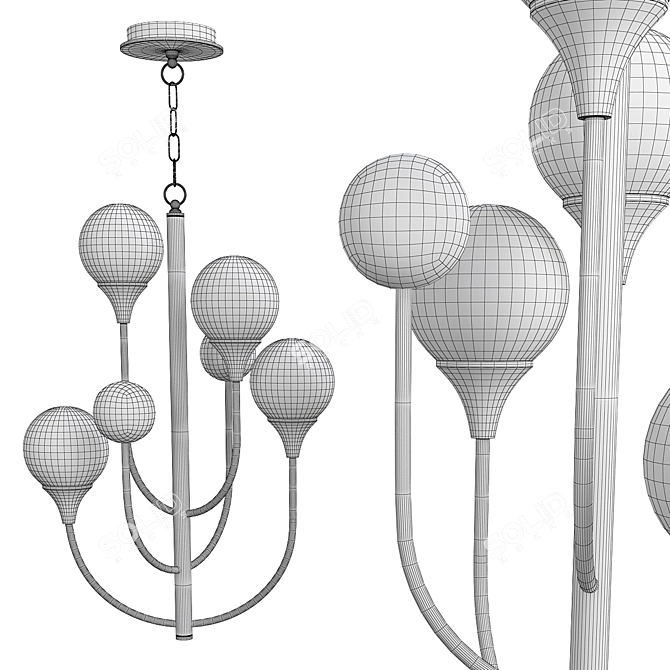 Sleek and Modern SVA Pendant 3D model image 2