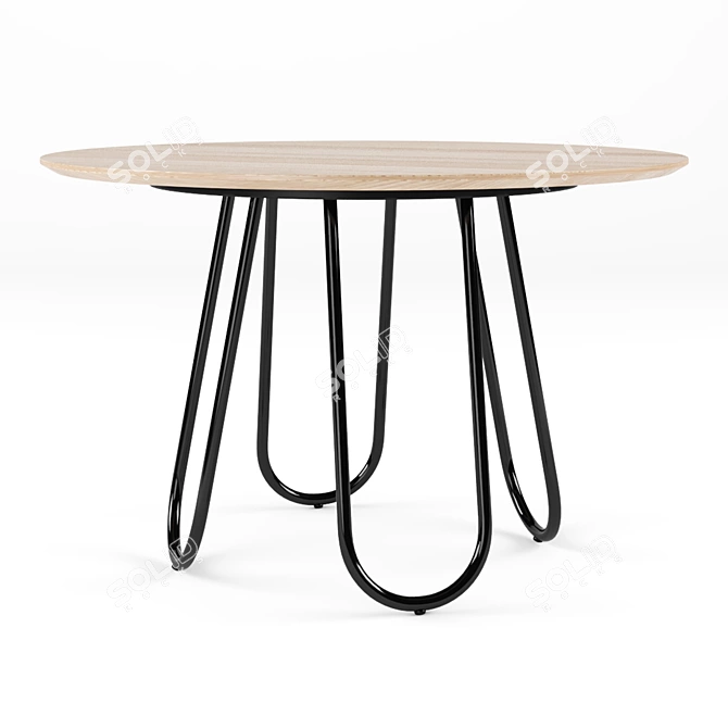 Modern Connubia STULLE Table with TUKA Dining Chair 3D model image 2