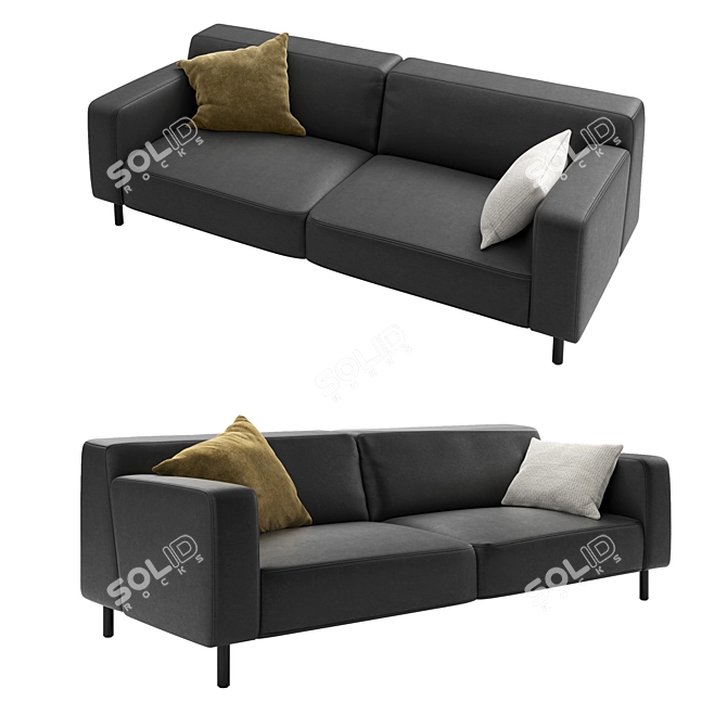 Sky Sofa: Modern Design with Pillows 3D model image 1