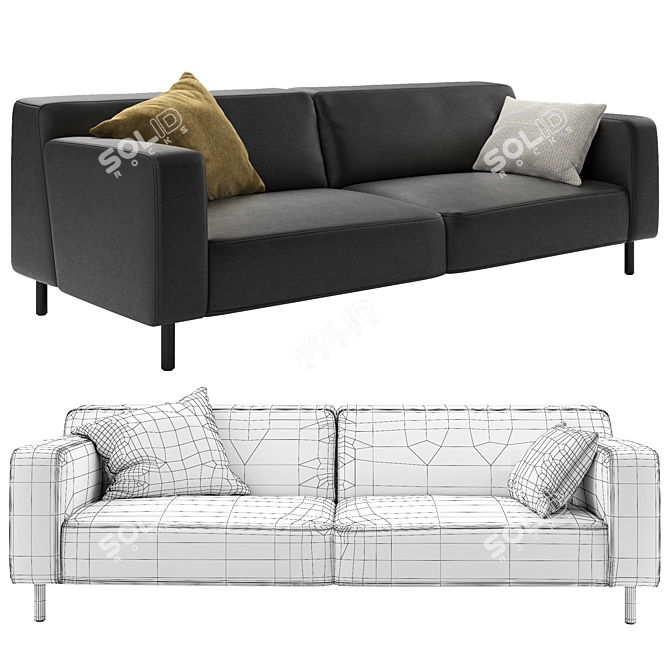 Sky Sofa: Modern Design with Pillows 3D model image 4