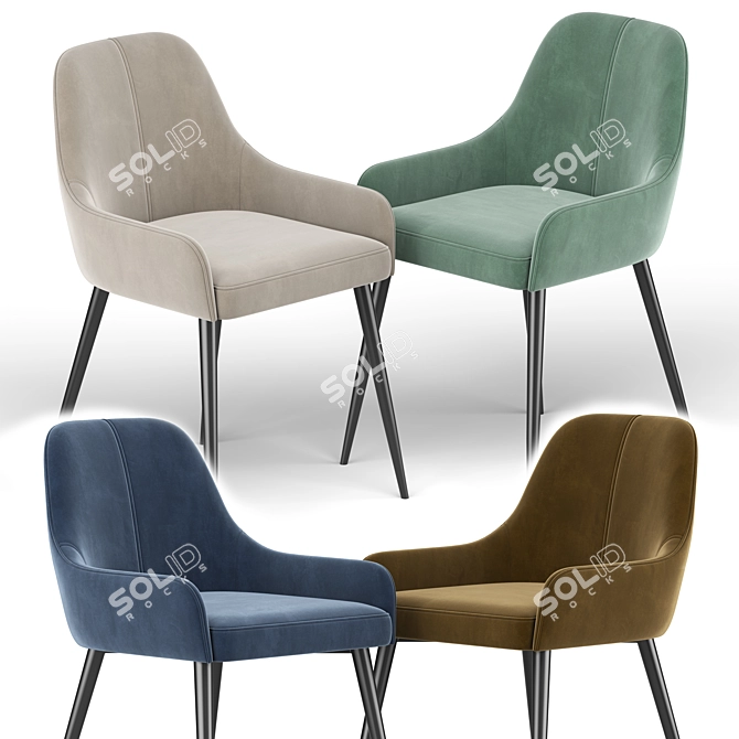 Modern Woltu Dining Chair: Stylish & Comfortable 3D model image 2