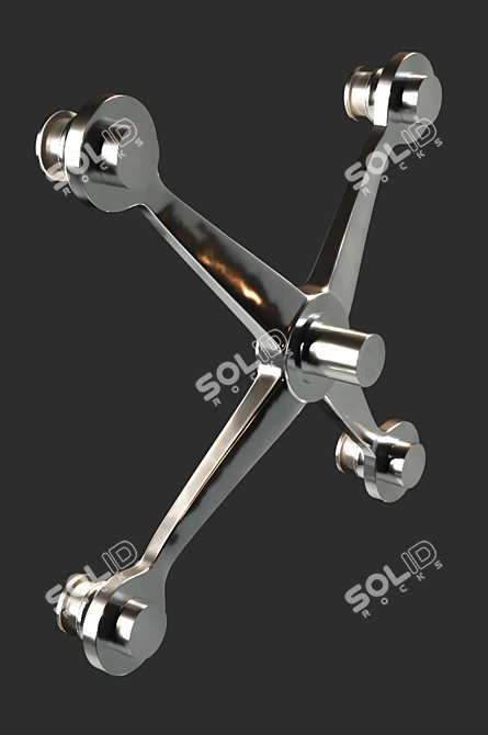 Glass Spider: Secure Glass Mount Solution 3D model image 1