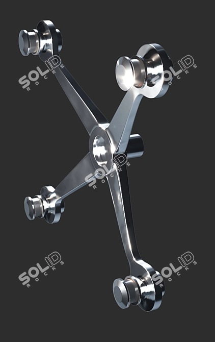 Glass Spider: Secure Glass Mount Solution 3D model image 2