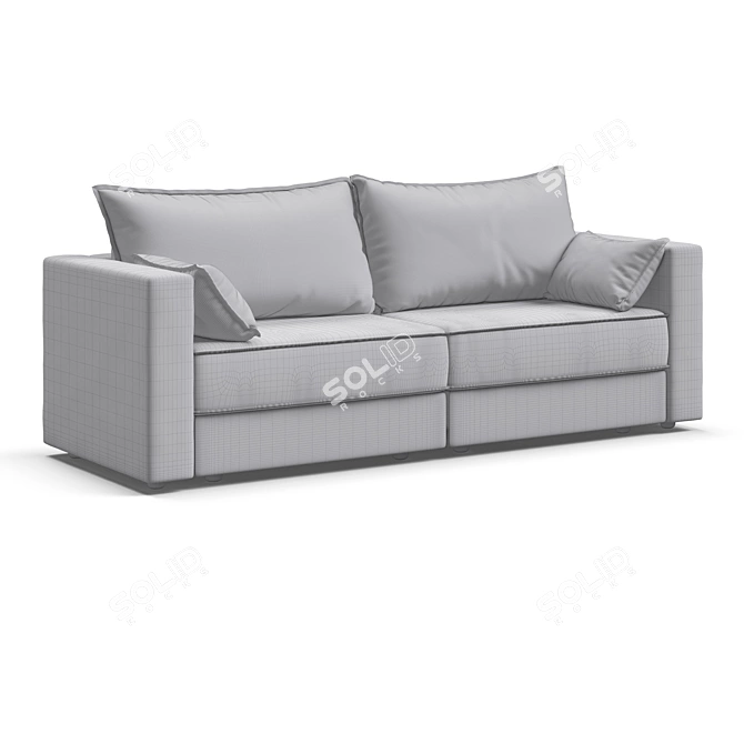 Elegant 2 + 4 Seater Sofa 3D model image 2