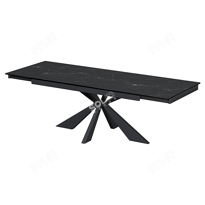 Alezio 160 Dining Table: Modern Style, Multiple Textures, Elegant Design 3D model image 3